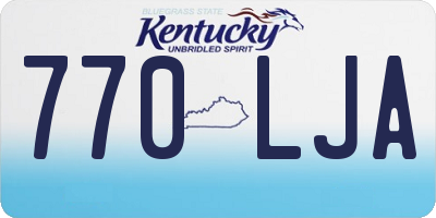 KY license plate 770LJA