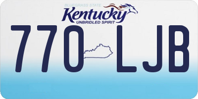 KY license plate 770LJB