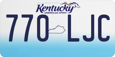 KY license plate 770LJC