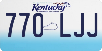 KY license plate 770LJJ