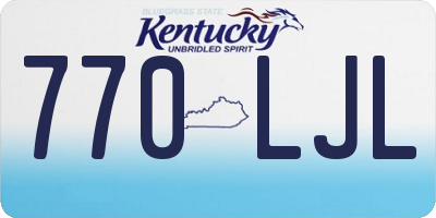 KY license plate 770LJL