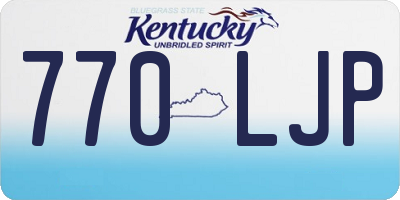 KY license plate 770LJP