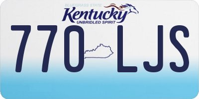 KY license plate 770LJS