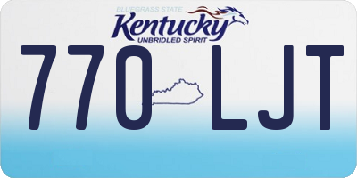 KY license plate 770LJT