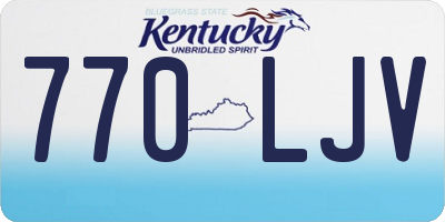 KY license plate 770LJV