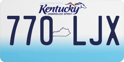 KY license plate 770LJX