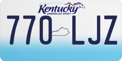 KY license plate 770LJZ