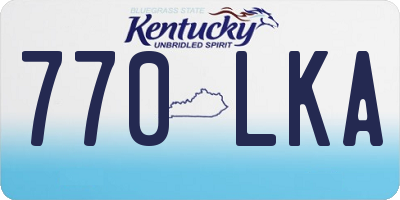 KY license plate 770LKA