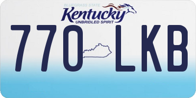 KY license plate 770LKB