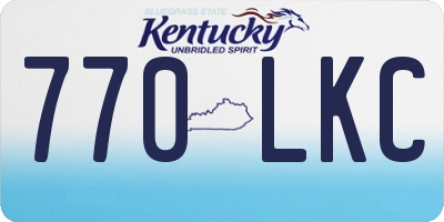 KY license plate 770LKC