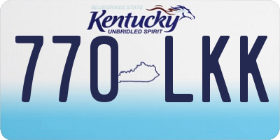 KY license plate 770LKK
