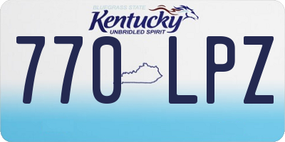 KY license plate 770LPZ