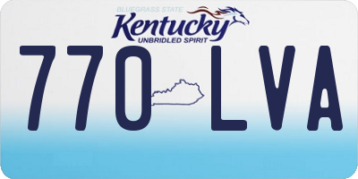 KY license plate 770LVA