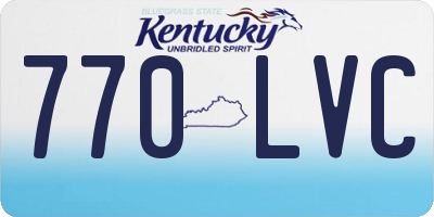 KY license plate 770LVC