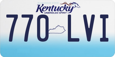 KY license plate 770LVI