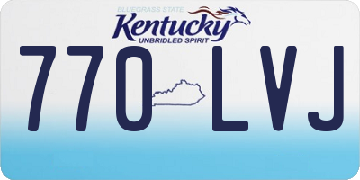 KY license plate 770LVJ