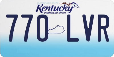 KY license plate 770LVR