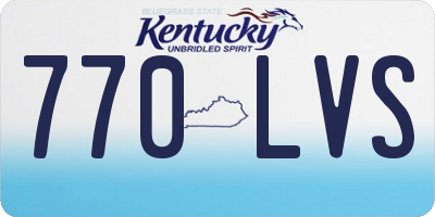 KY license plate 770LVS