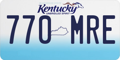 KY license plate 770MRE
