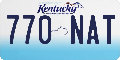 KY license plate 770NAT