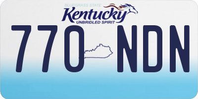 KY license plate 770NDN