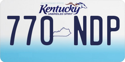 KY license plate 770NDP