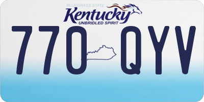 KY license plate 770QYV