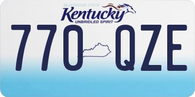 KY license plate 770QZE