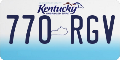 KY license plate 770RGV