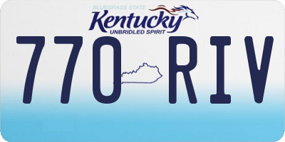 KY license plate 770RIV
