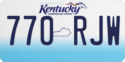 KY license plate 770RJW