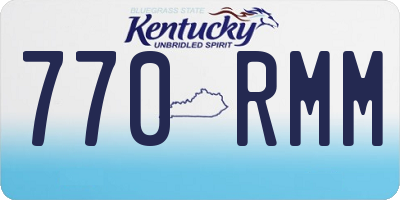 KY license plate 770RMM