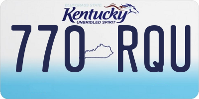 KY license plate 770RQU