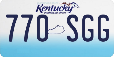 KY license plate 770SGG