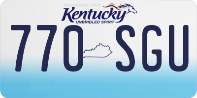 KY license plate 770SGU