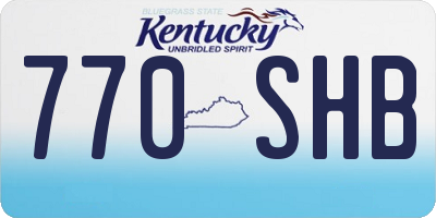 KY license plate 770SHB