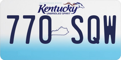 KY license plate 770SQW