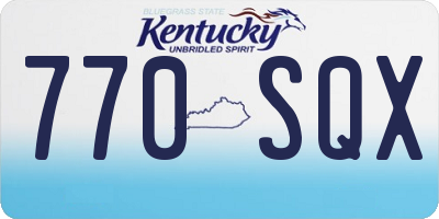 KY license plate 770SQX