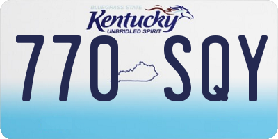 KY license plate 770SQY