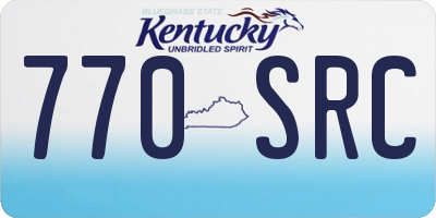 KY license plate 770SRC