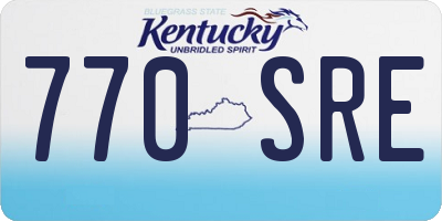 KY license plate 770SRE