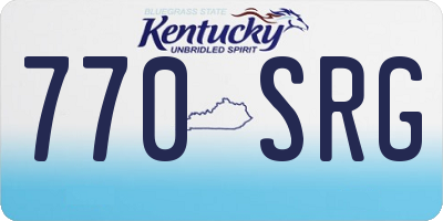 KY license plate 770SRG