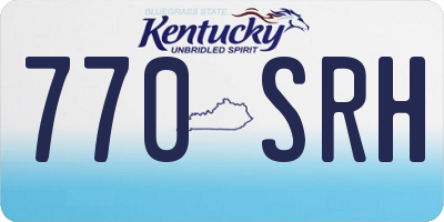 KY license plate 770SRH