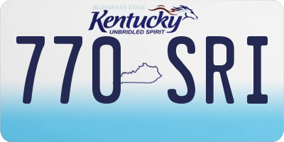 KY license plate 770SRI