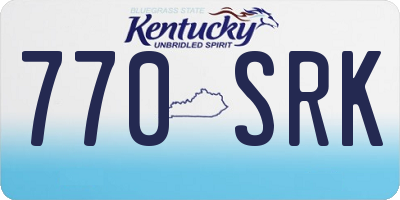 KY license plate 770SRK