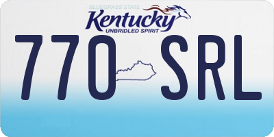 KY license plate 770SRL