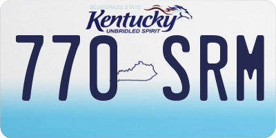 KY license plate 770SRM