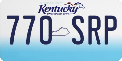 KY license plate 770SRP
