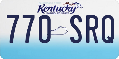 KY license plate 770SRQ