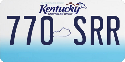 KY license plate 770SRR